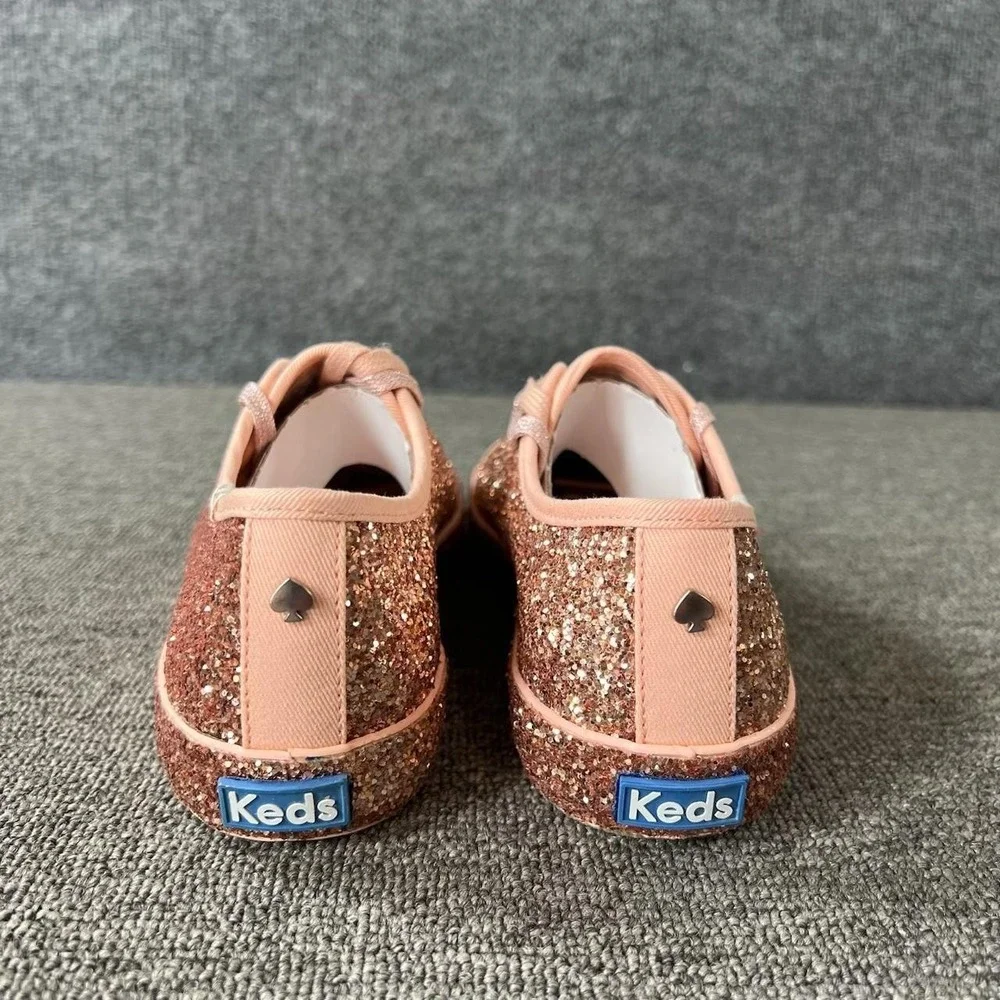 Keds x Kate Spade Shoes Womens 7.5 Pink Kickstart KS Glitter Rose Sneakers